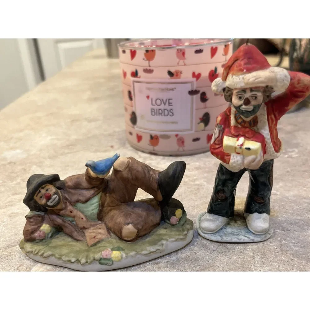 Vintage 2‎ Flambro Emmett Kelly Jr Figurines EUC